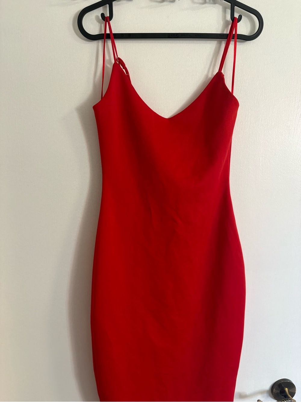 Red Spaghetti Strap Slip Dress